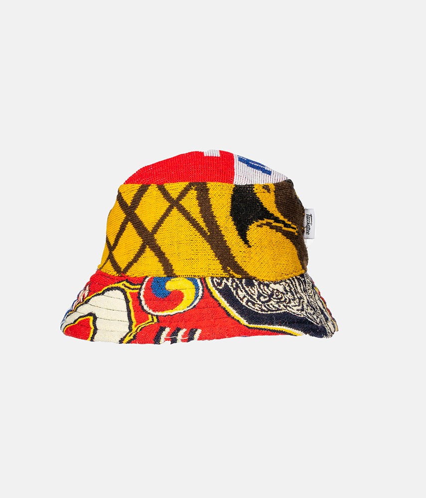 RECUPERO 5di25 Pre-loved scarves custom bucket hat