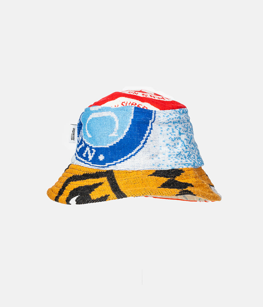 <tc>RECUPERO 17of25 Pre-loved scarves custom bucket hat</tc>