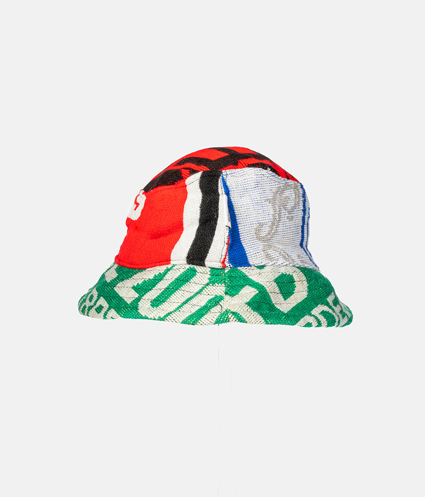 RECUPERO 18di25 Pre-loved scarves custom bucket hat