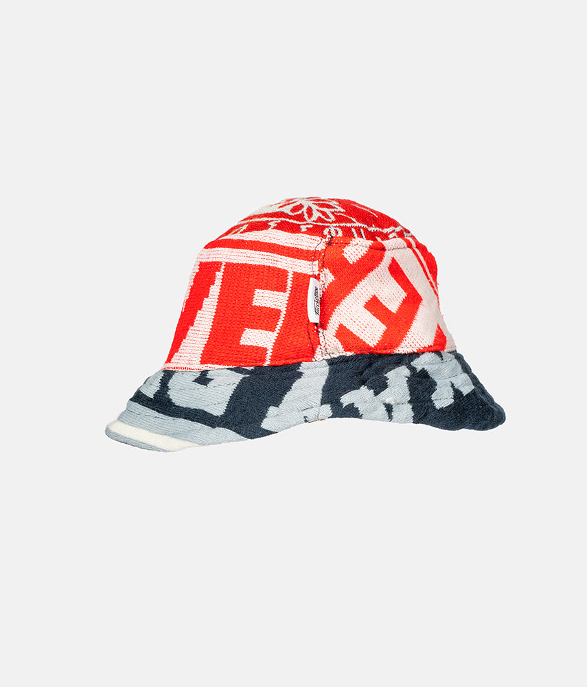 RECUPERO 22di25 Pre-loved scarves custom bucket hat