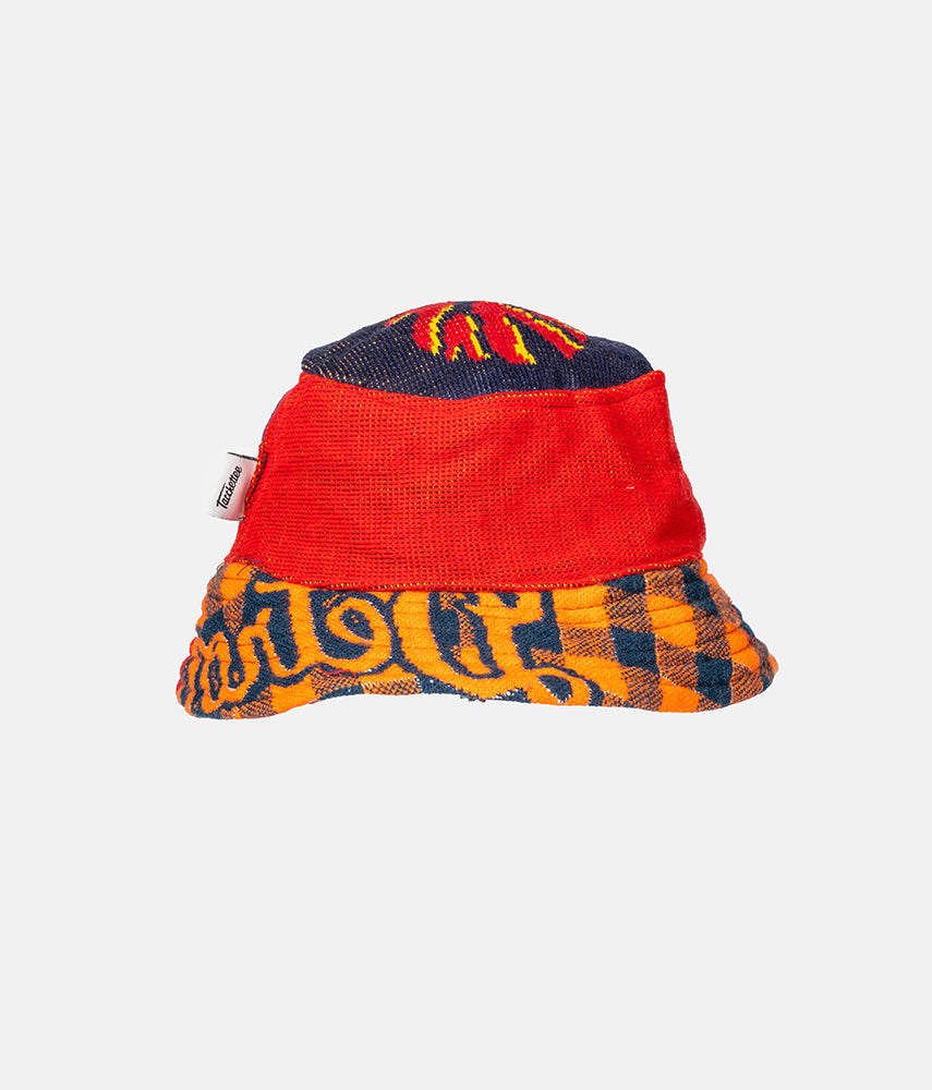 <tc>RECUPERO 25of25 Pre-loved scarves custom bucket hat</tc>