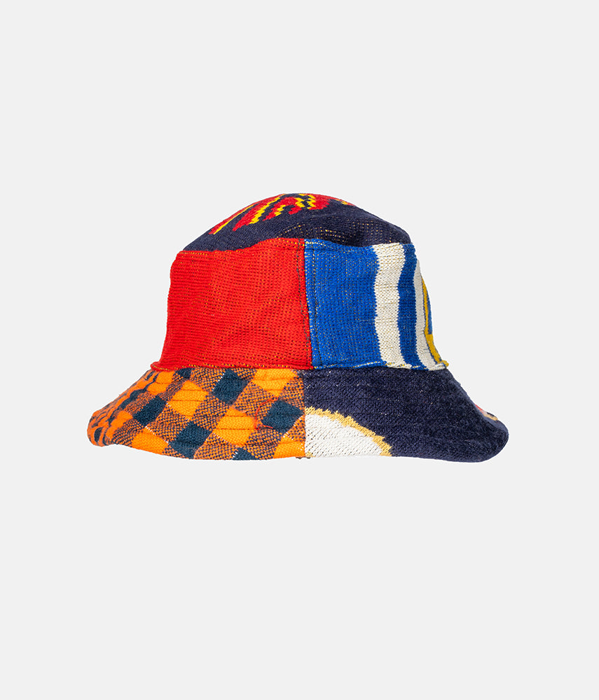 <tc>RECUPERO 25of25 Pre-loved scarves custom bucket hat</tc>