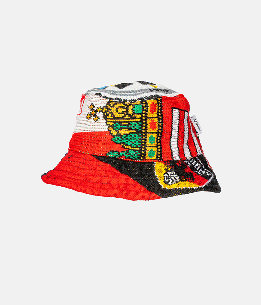RECUPERO II, 2di25 Pre-loved scarves custom bucket hat