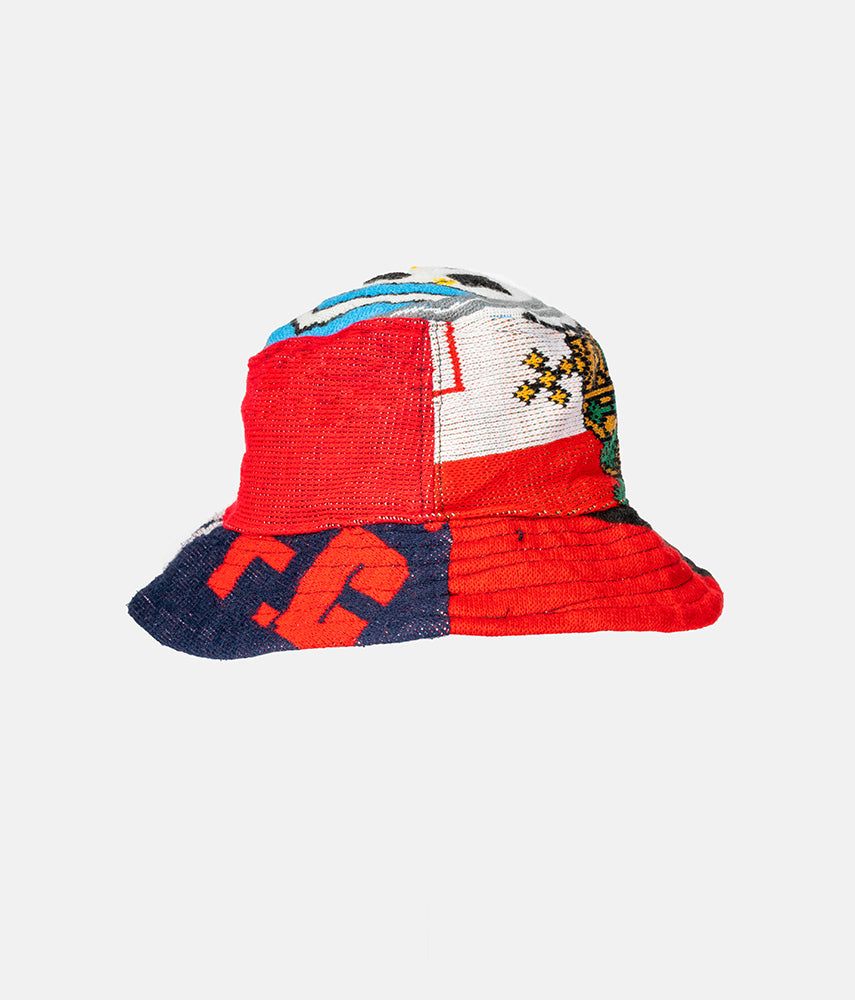 <tc>RECUPERO II, 2of25 Pre-loved scarves custom bucket hat</tc>