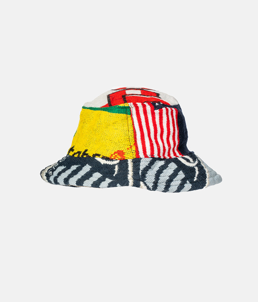 <tc>RECUPERO II, 23of25 Pre-loved scarves custom bucket hat</tc>