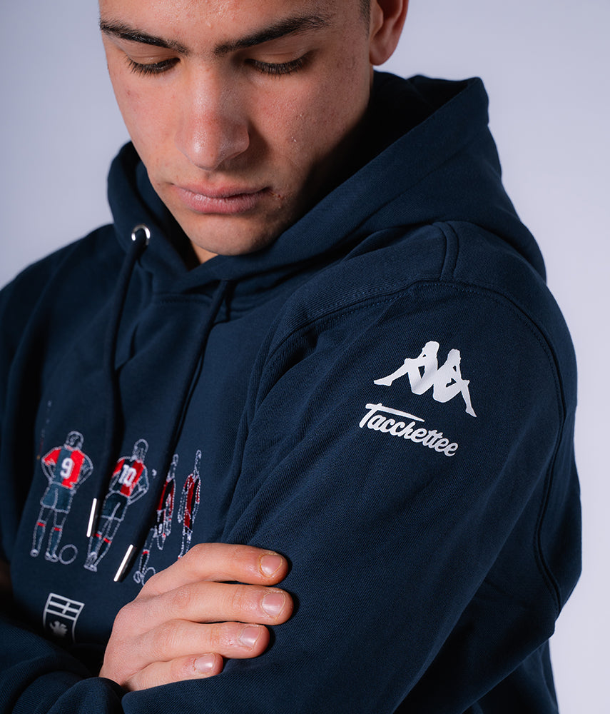 90'S LEGENDS Felpa cappuccio Genoa x Kappa x Tacchettee