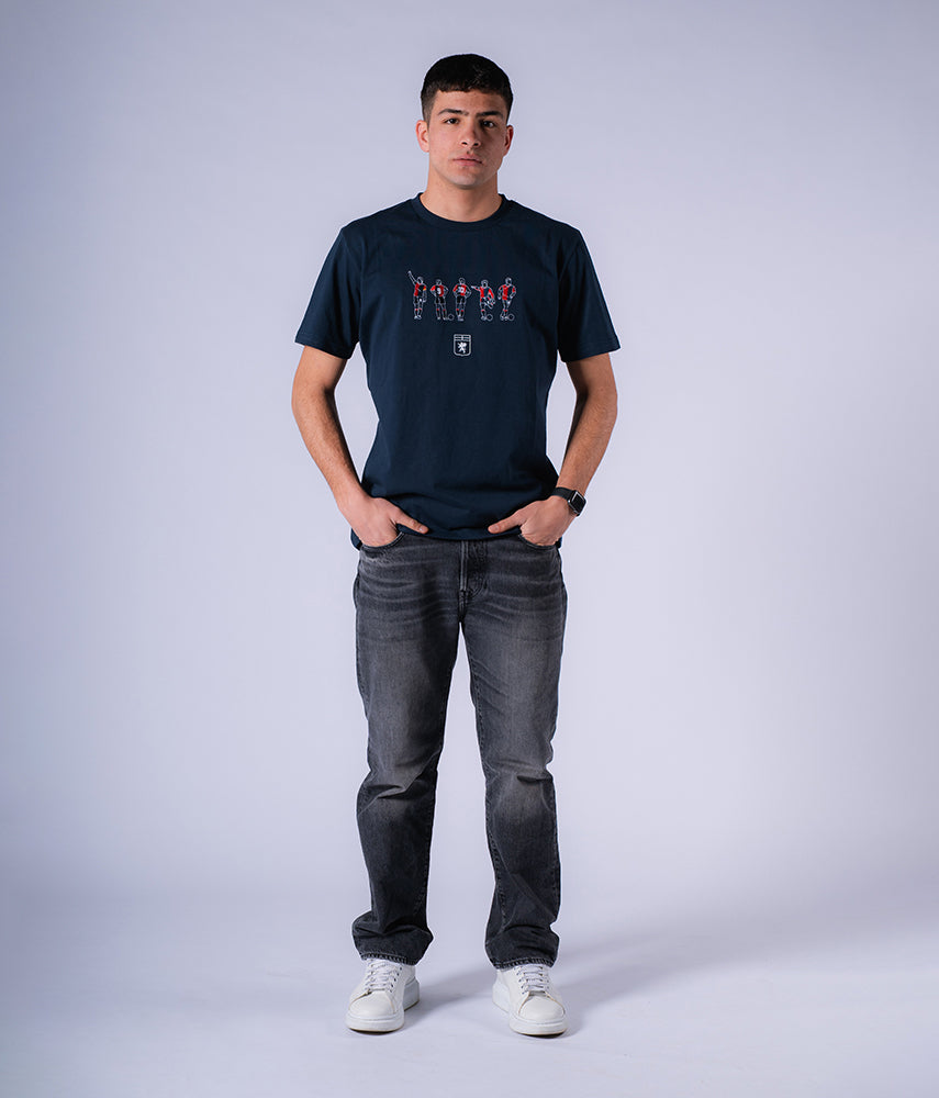 90'S LEGENDS T-shirt ricamata Genoa x Kappa x Tacchettee