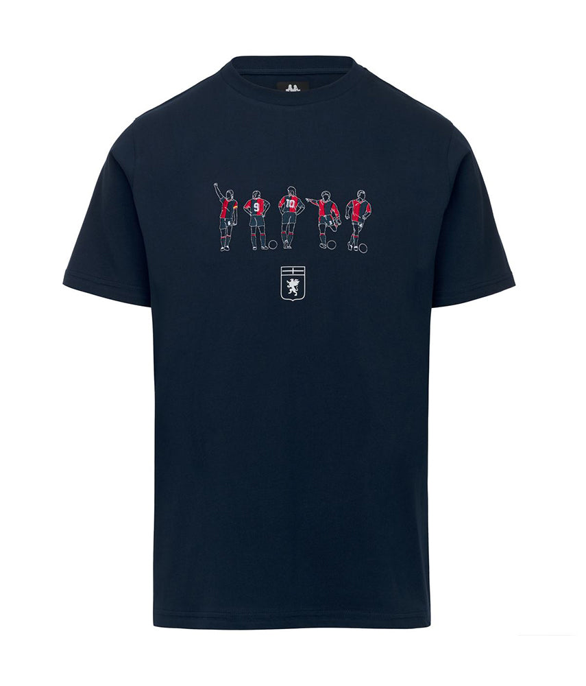 90'S LEGENDS T-shirt ricamata Genoa x Kappa x Tacchettee