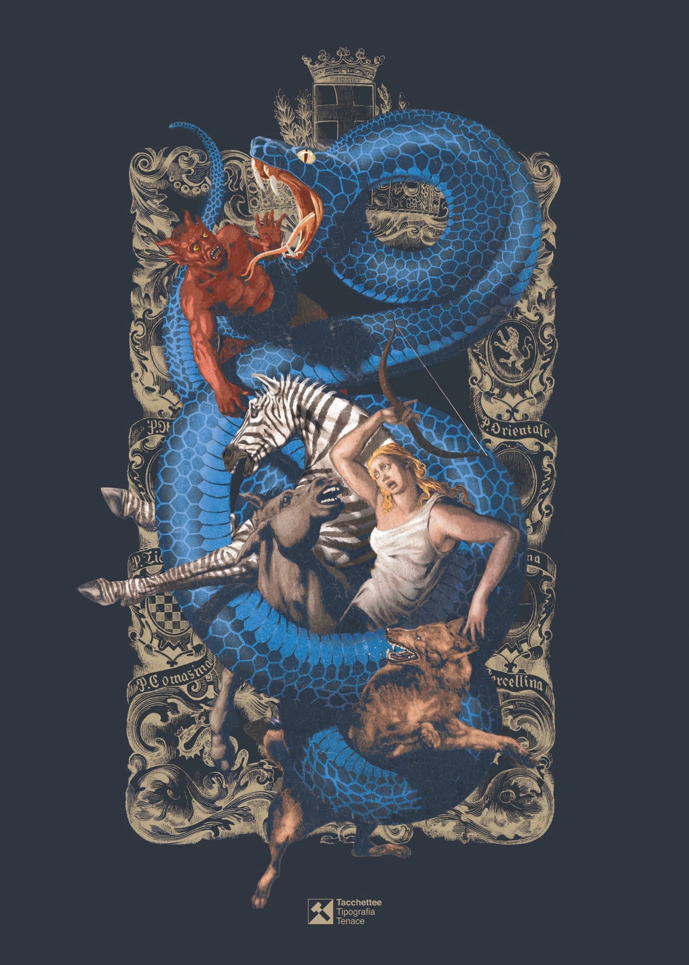 NELLA BOLGIA NERAZZURRA Poster 50x70cm