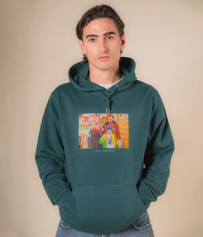 BUON NATALE, MALEDETTO ANIMALE! Felpa cappuccio