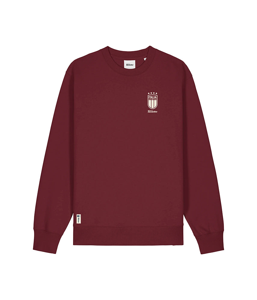 RED BURGUNDY Cleats X FIGC Crewneck Sweatshirt