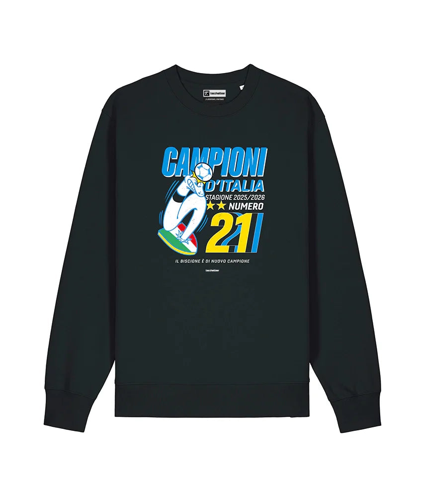 CAMPIONI D'ITALIA 2025/2026 Felpa girocollo