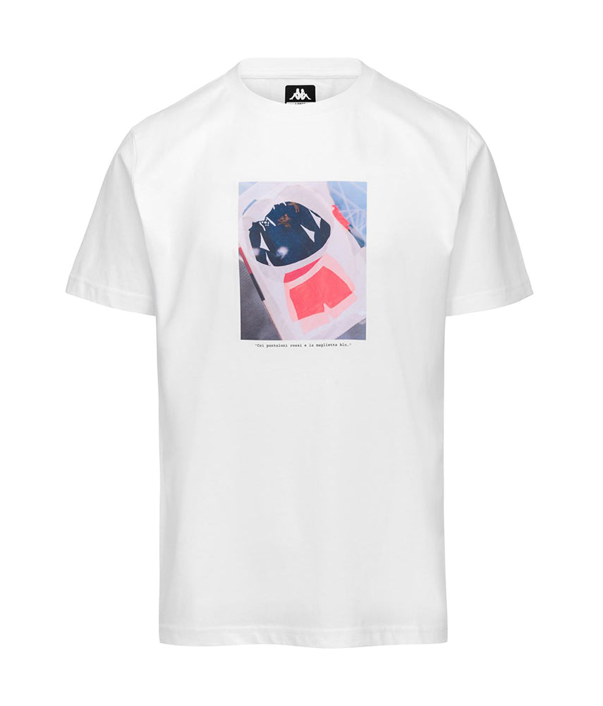 COI PANTALONI ROSSI... T-shirt stampata Genoa x Kappa x Tacchettee