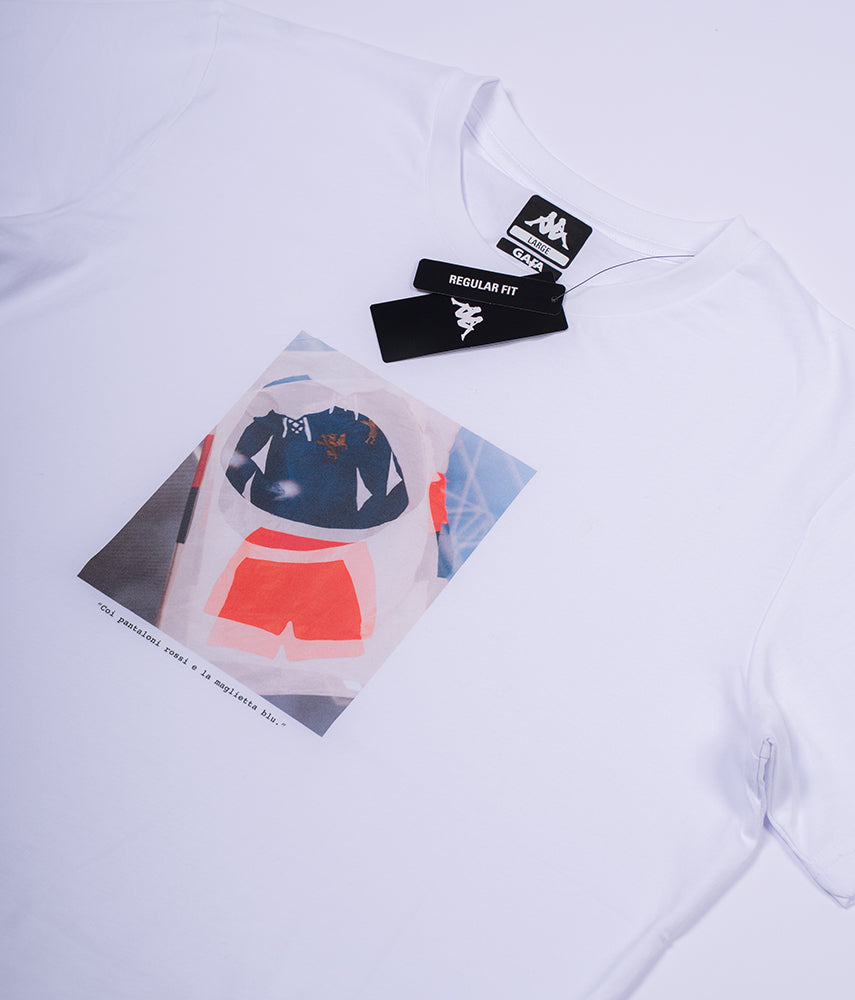 COI PANTALONI ROSSI... T-shirt stampata Genoa x Kappa x Tacchettee