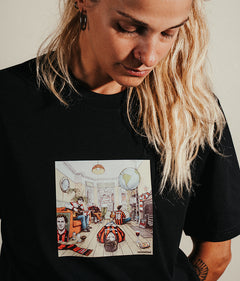 DEFINITELY ROSSONERO T-shirt stampata