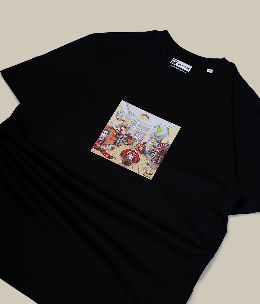 DEFINITELY ROSSONERO T-shirt stampata