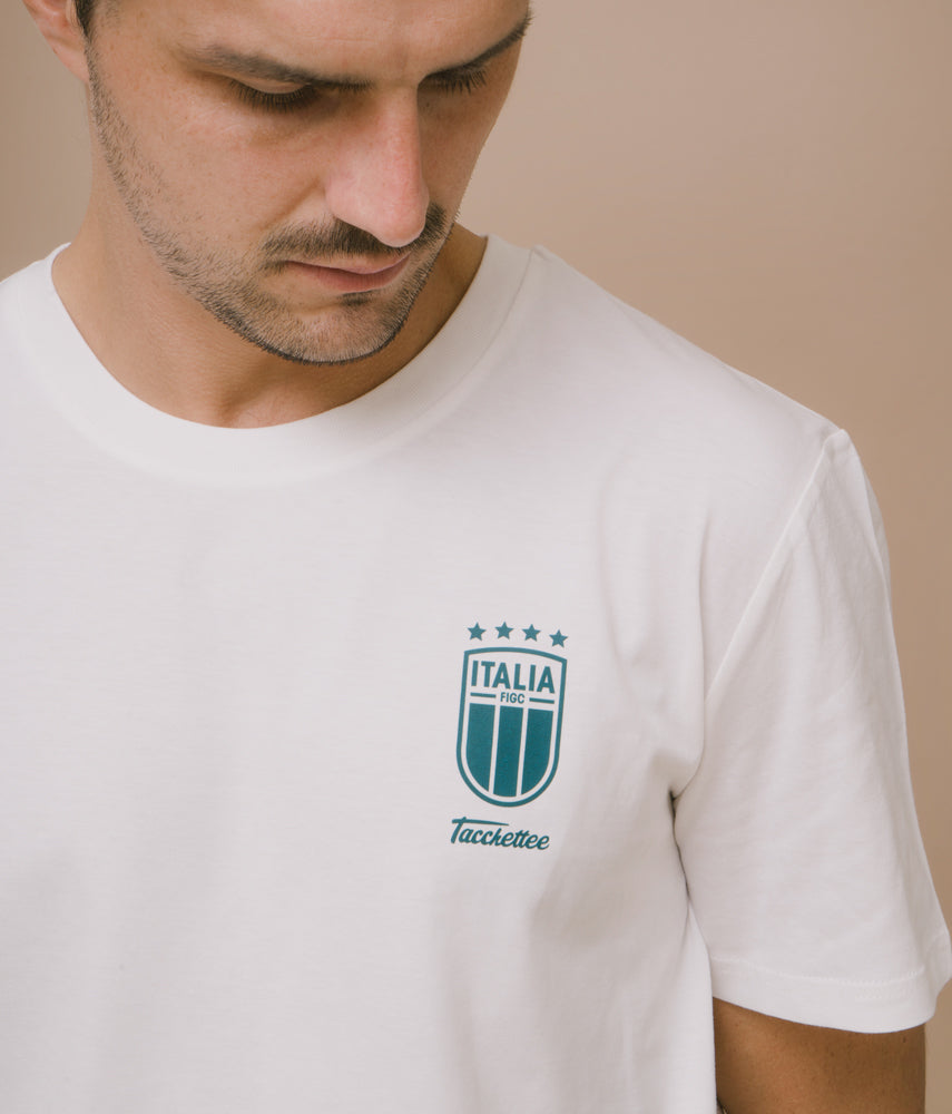 OFF WHITE Tacchettee x Italia FIGC T-shirt stampata