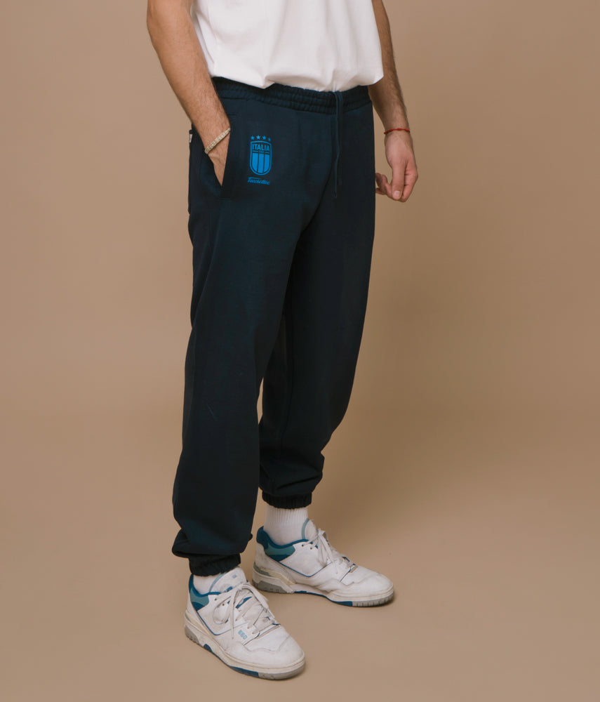 NAVY BLUE Tacchettee x Italia FIGC Printed trousers
