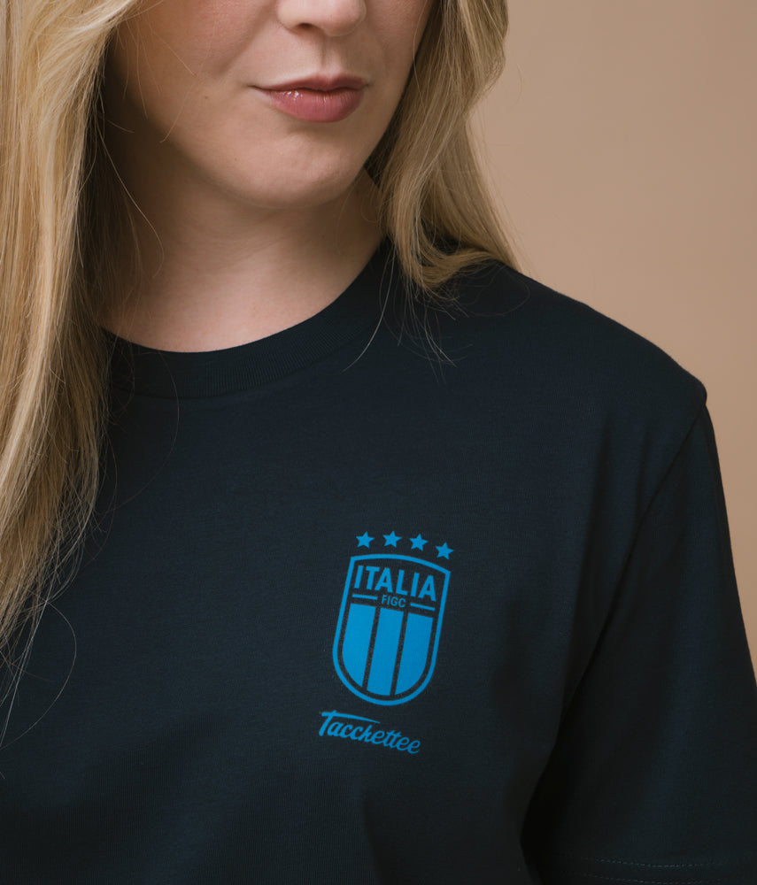 BLU MARINA Tacchettee x Italia FIGC T-shirt stampata
