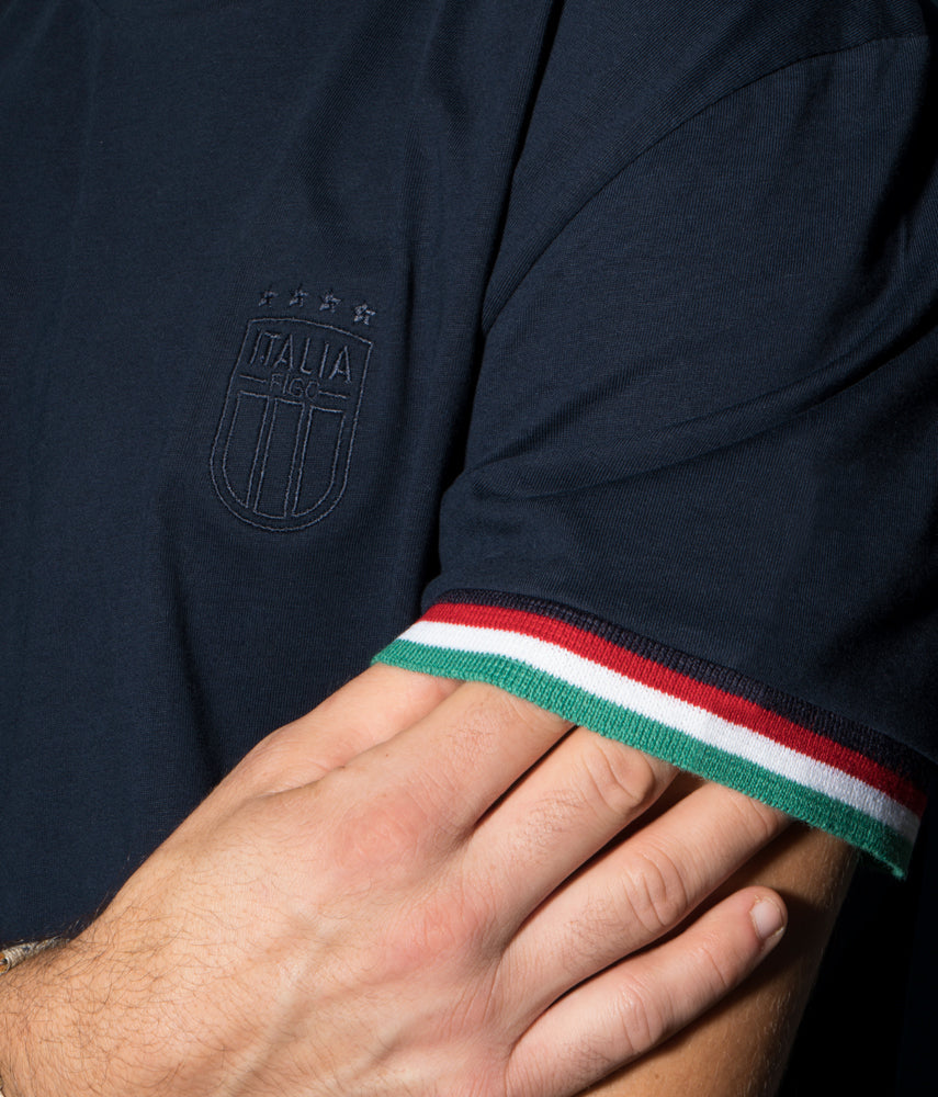 1982 CIELO AZUL Tacchettee x Italia FIGC Cap'n'sew T-shirt