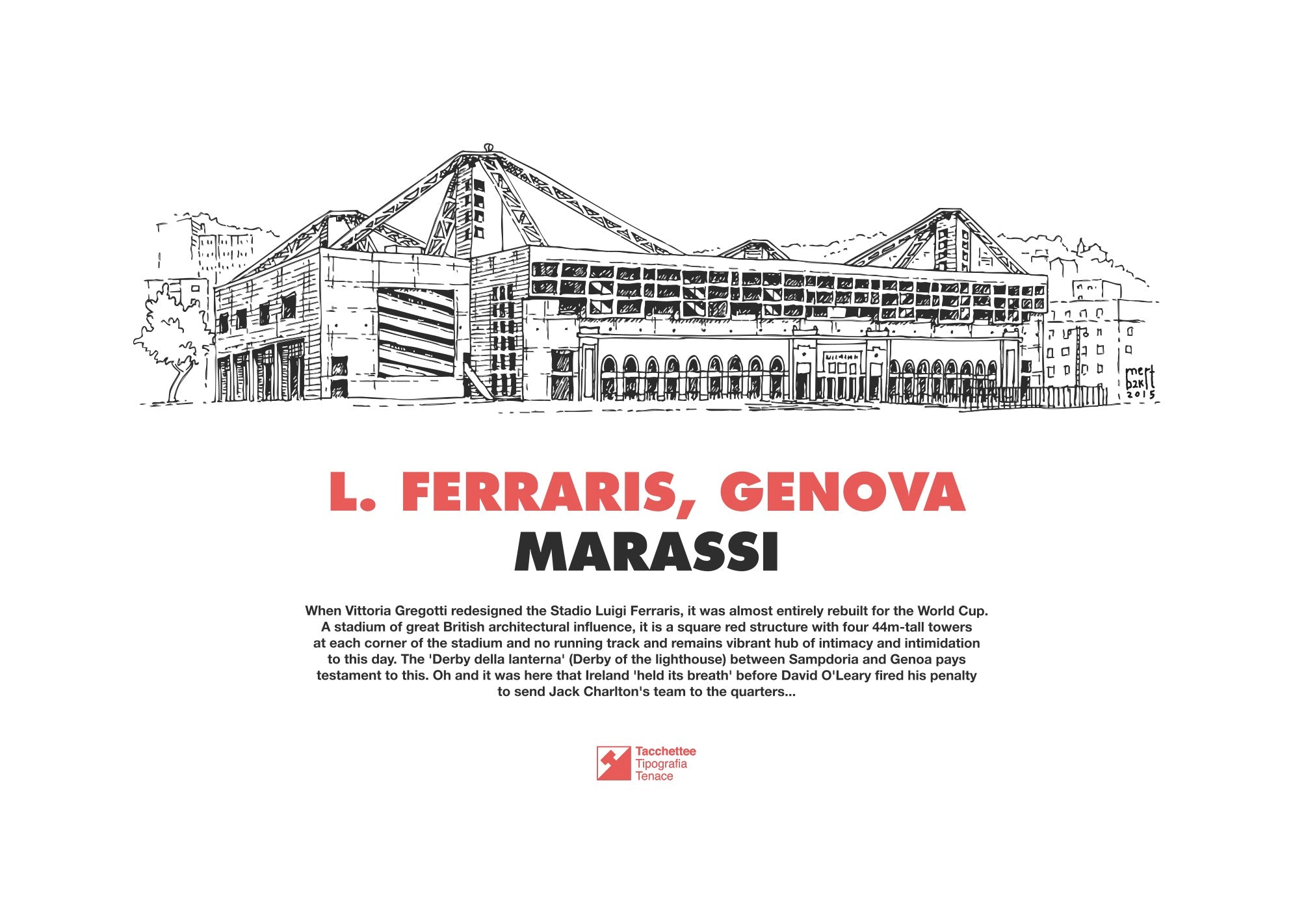 L. Ferraris, Genova MUNDIAL x Tacchettee Poster 70x50cm