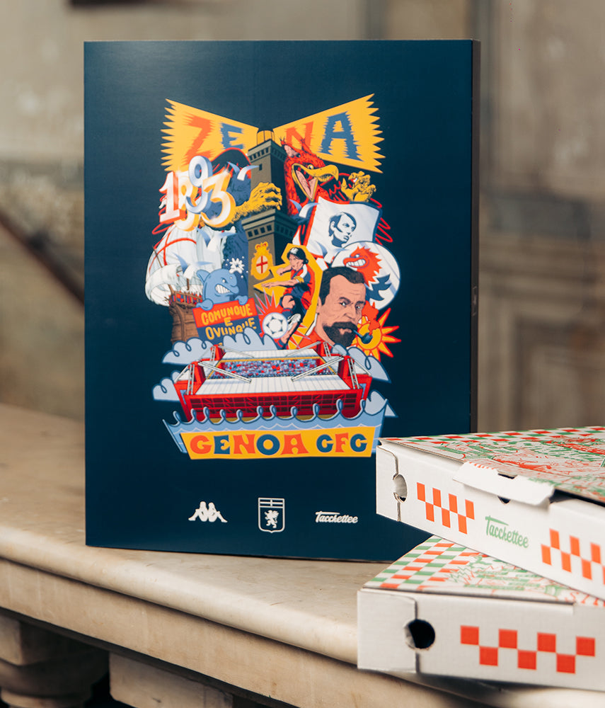 90'S LEGENDS Felpa cappuccio Genoa x Kappa x Tacchettee