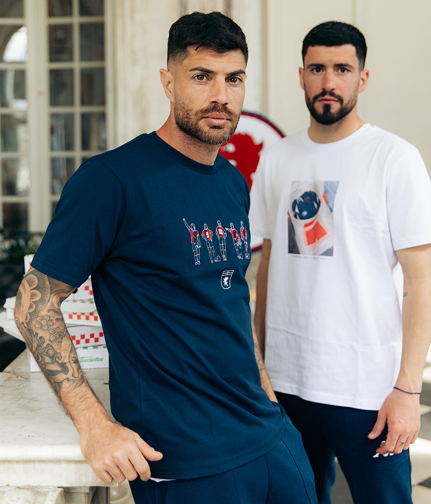 COI PANTALONI ROSSI... T-shirt stampata Genoa x Kappa x Tacchettee