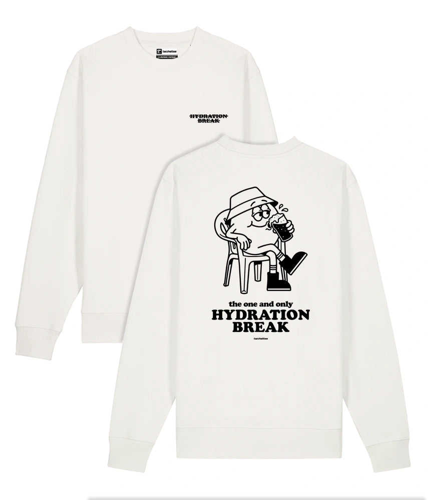 HYDRATION BREAK Felpa girocollo - Off White