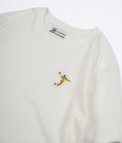 KING JAMES T-shirt ricamata