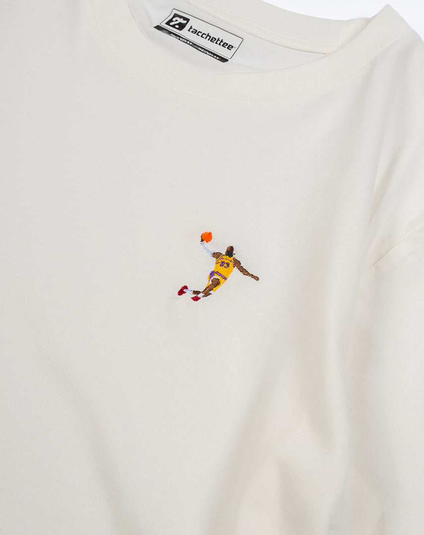 KING JAMES T-shirt ricamata
