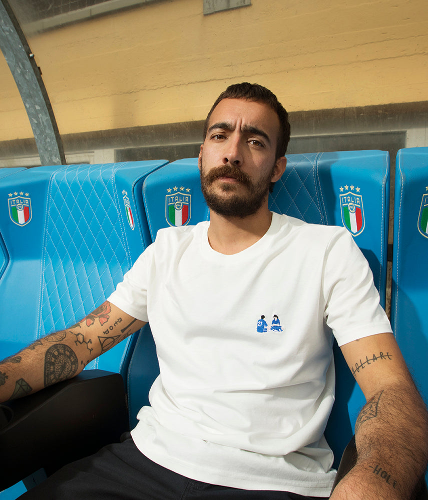 L'INTESA AZZURRA Tacchettee x Italia FIGC Embroidered T-shirt