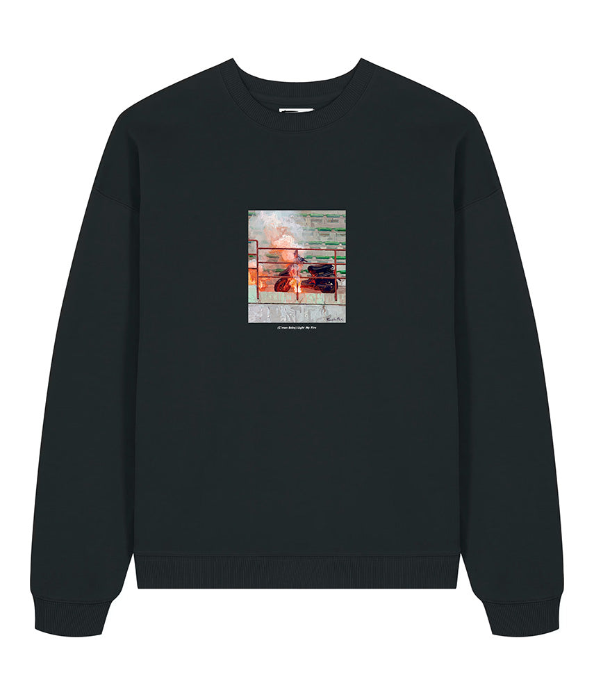 LIGHT MY FIRE Felpa girocollo oversize