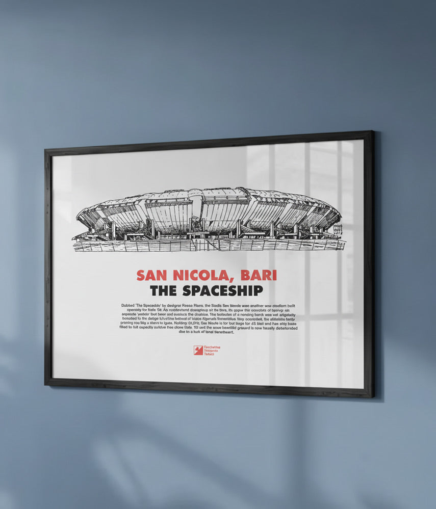 S. Nicola, Bari MUNDIAL x Tacchettee Poster 70x50cm