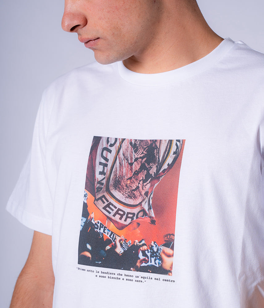 STIAMO SOTTO LE BANDIERE T-shirt stampata Spezia x Kappa x Tacchettee