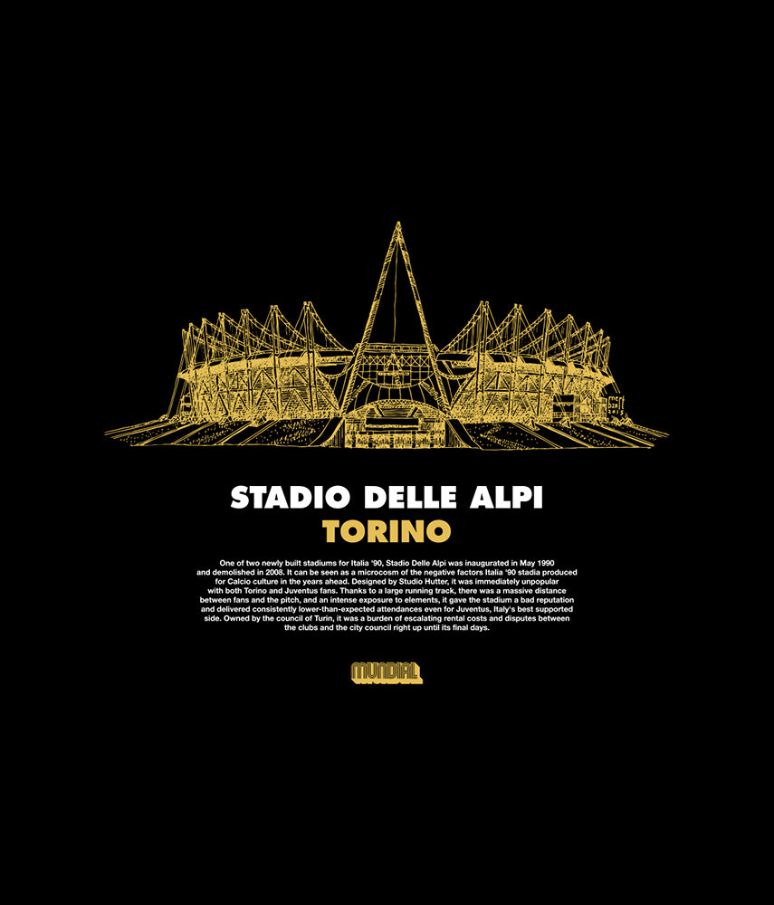 Stadio Delle Alpi, Torino MUNDIAL x Tacchettee T-shirt