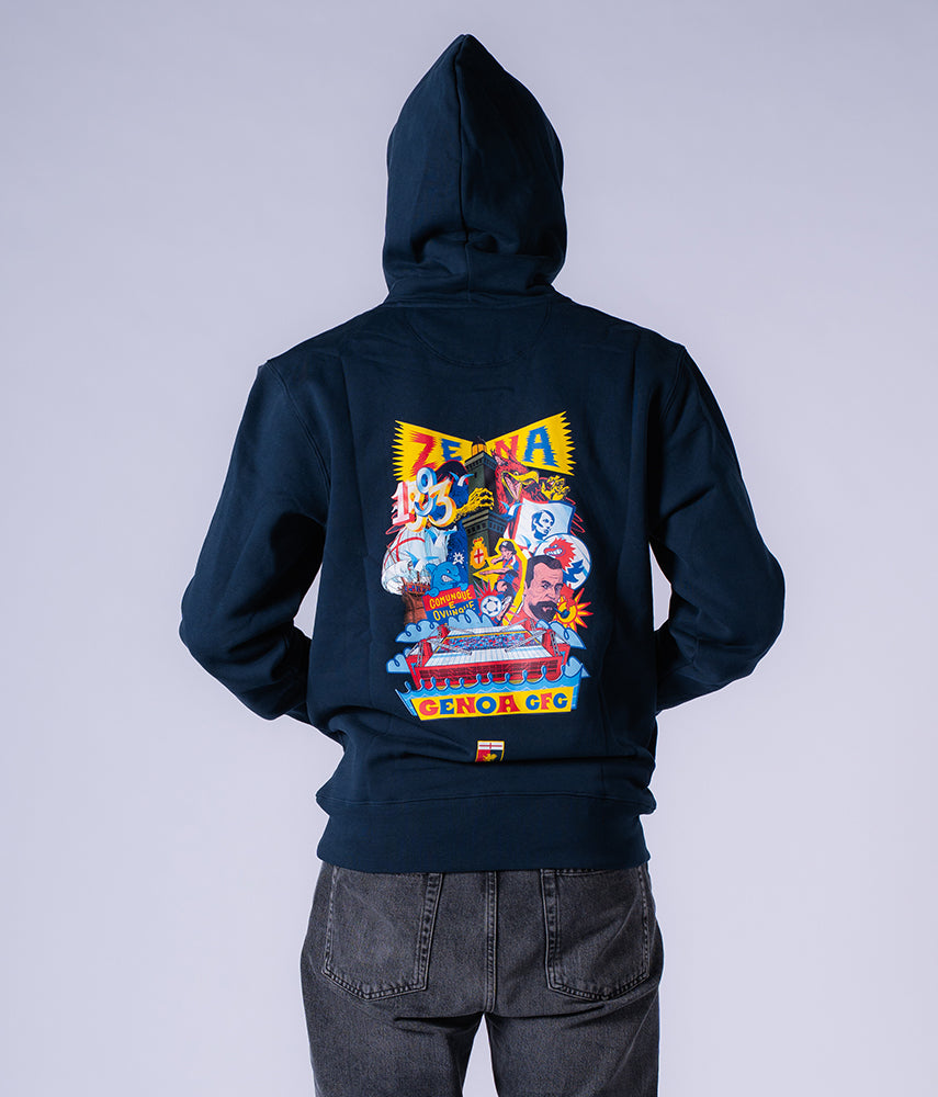 GENOA CFC Felpa cappuccio Genoa x Kappa x Tacchettee