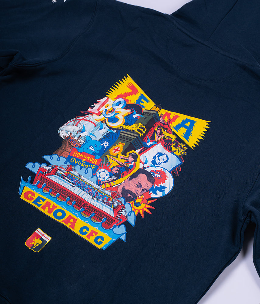 GENOA CFC Felpa cappuccio Genoa x Kappa x Tacchettee