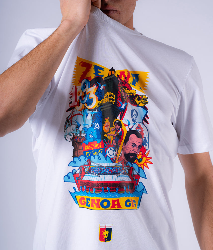 GENOA CFC T-shirt stampata Genoa x Kappa x Tacchettee