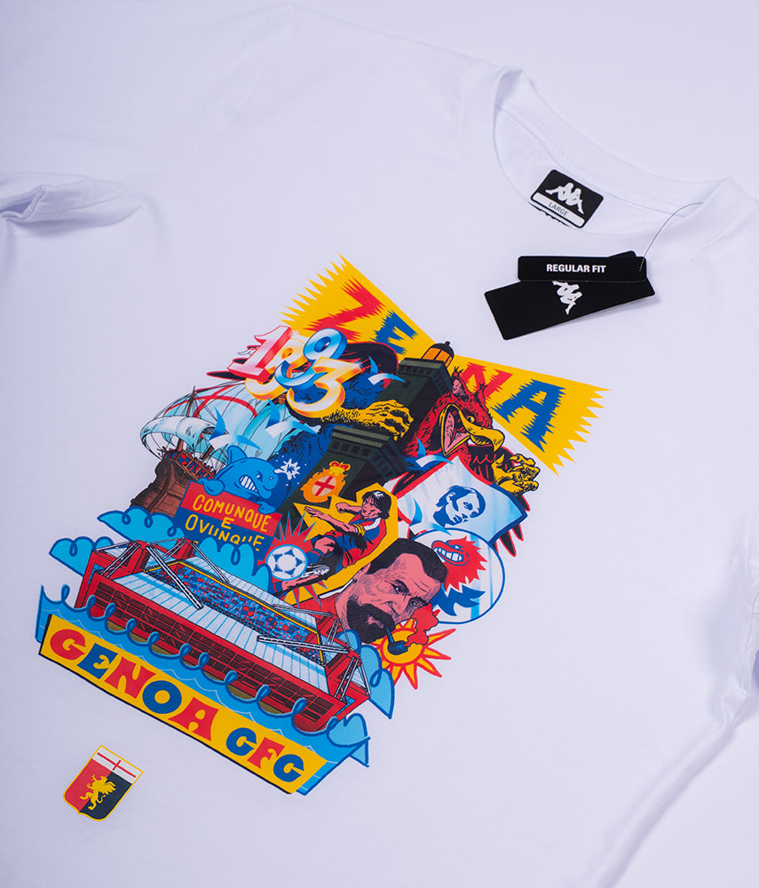 GENOA CFC T-shirt stampata Genoa x Kappa x Tacchettee
