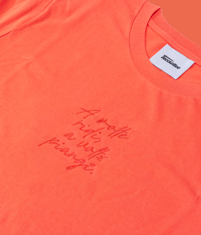 SOMETIMES YOU LAUGH, SOMETIMES YOU CRY Embroidered t-shirt