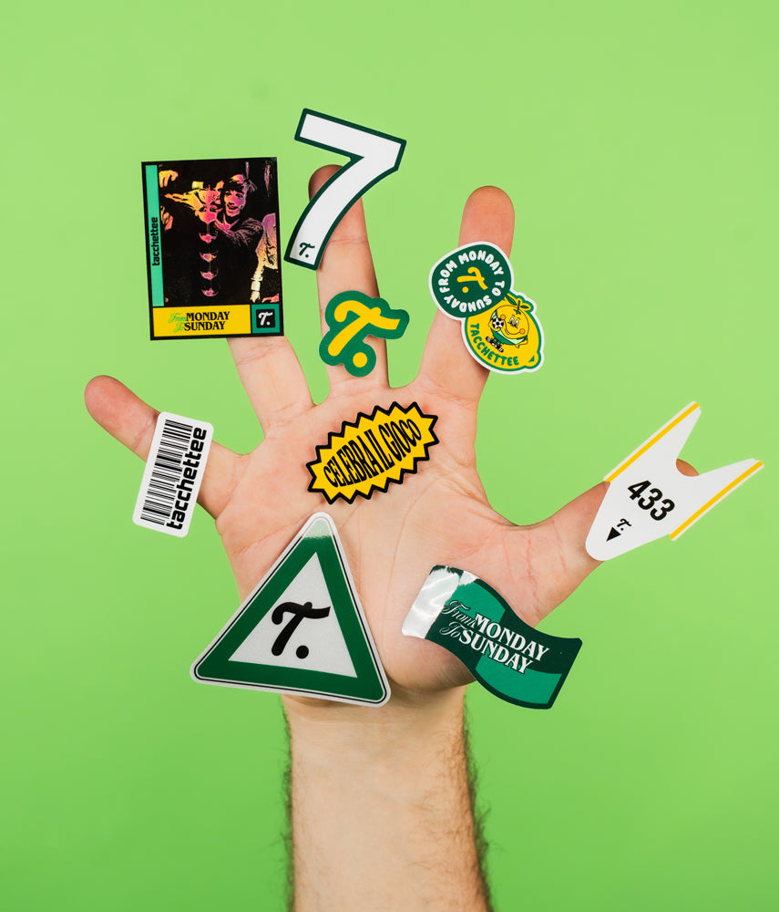 FROM MONDAY TO SUNDAY Sticker pack 16 Pezzi