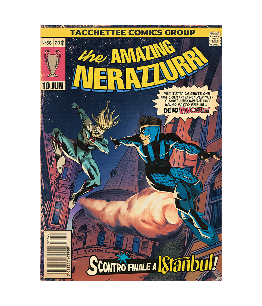 THE AMAZING NERAZZURRI T-shirt stampata