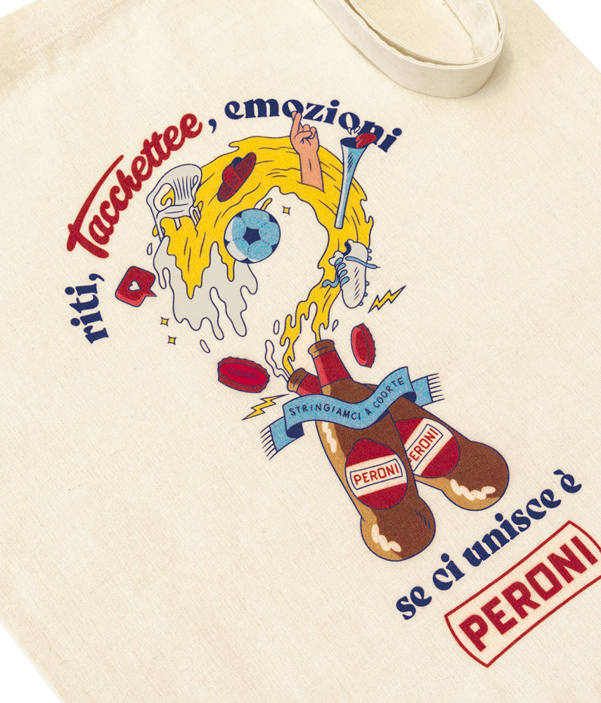 RITES, TACKS, EMOTIONS Peroni Tote Bag