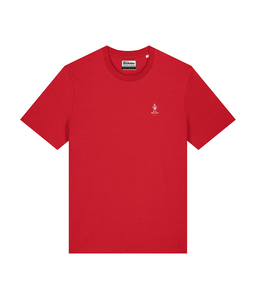 RED AND WHITE TABLE FOOTBALL Embroidered T-shirt