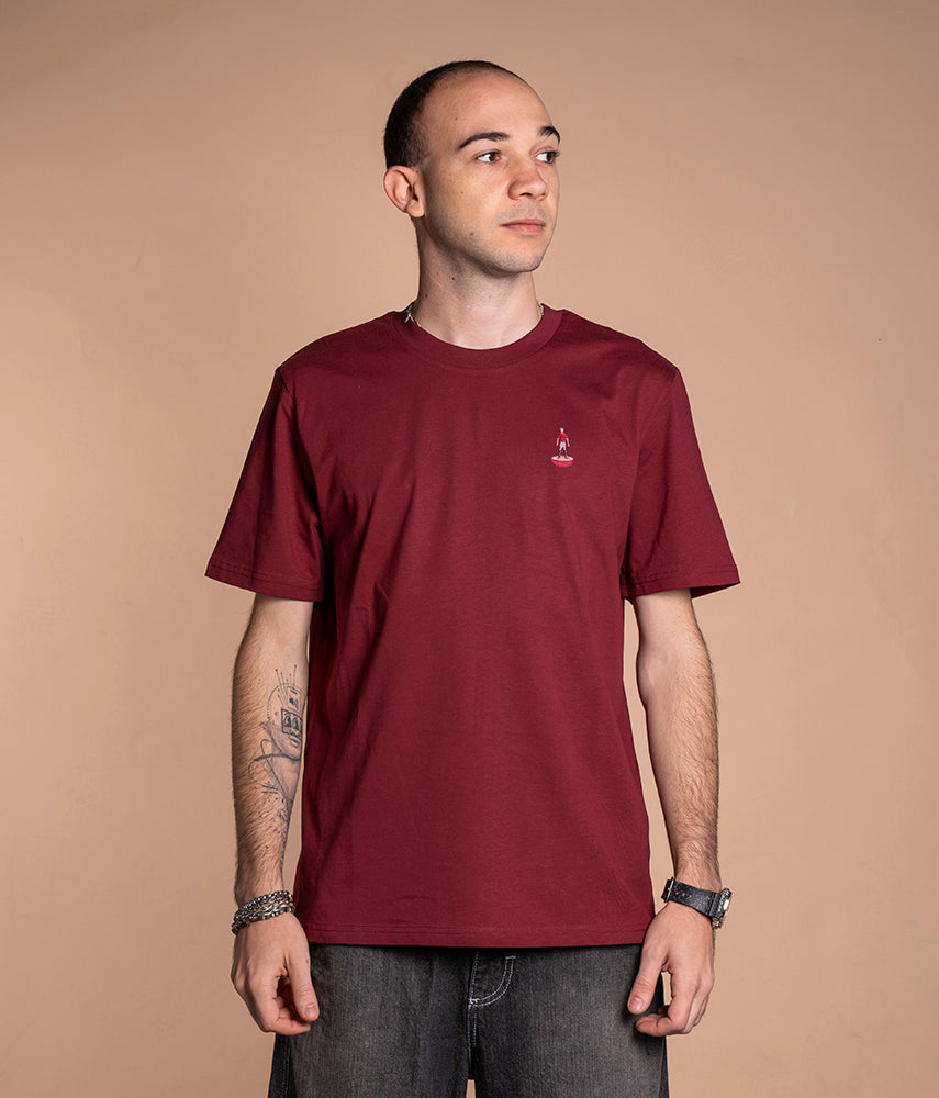 FOOTBALL TABLE YELLOW AND RED Embroidered T-shirt