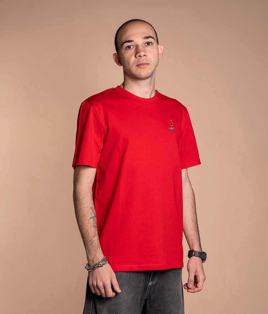 CALCIOTAVOLO ROSSONERO T-shirt ricamata