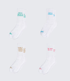 LA CALZE DEL MISTER x4 Calzini Pack Bianco - Tacchettee