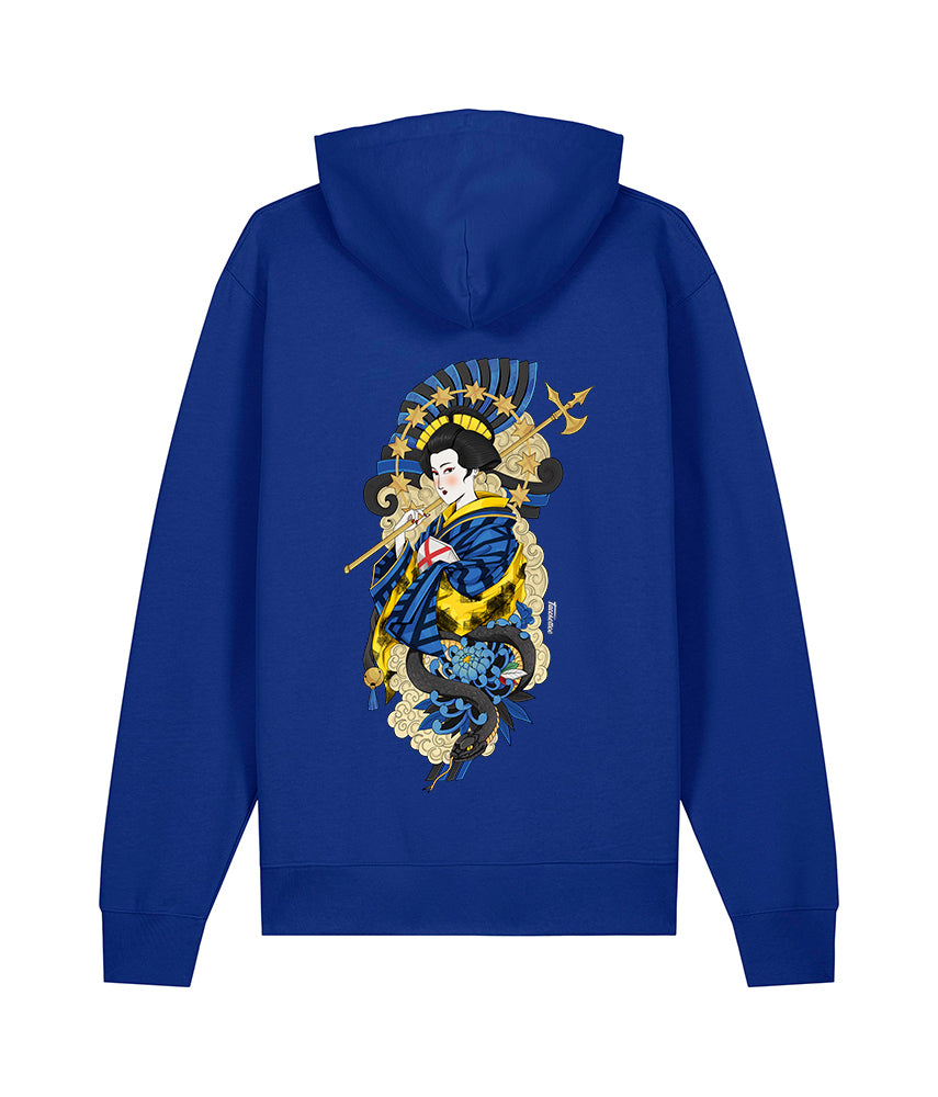 LA GEISHA NERAZZURRA Felpa cappuccio