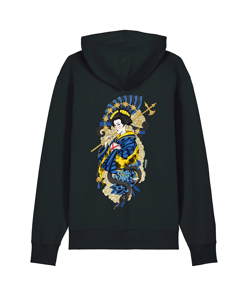 LA GEISHA NERAZZURRA Felpa cappuccio