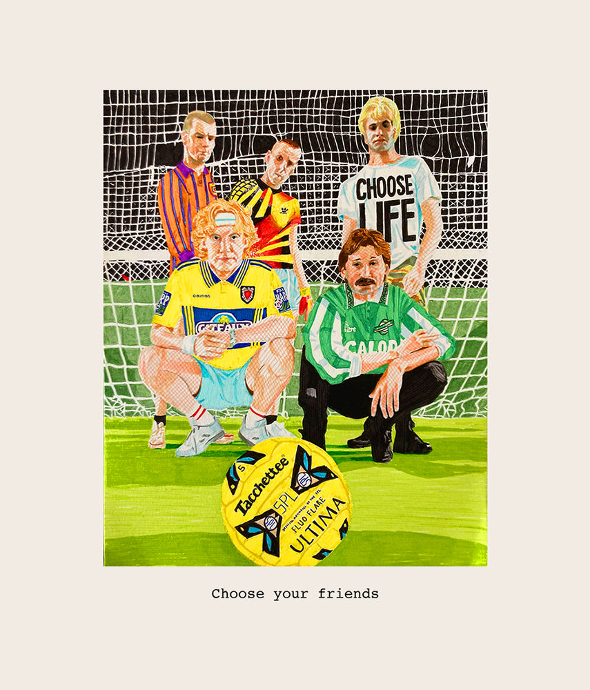 CHOOSE YOUR FRIENDS T-shirt stampata
